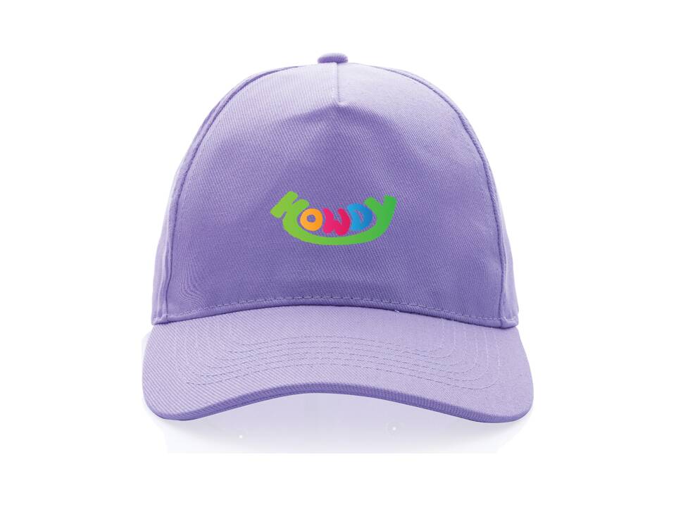Impact 5 panel 280gr recycled katoenen cap met AWARE™ tracer 14