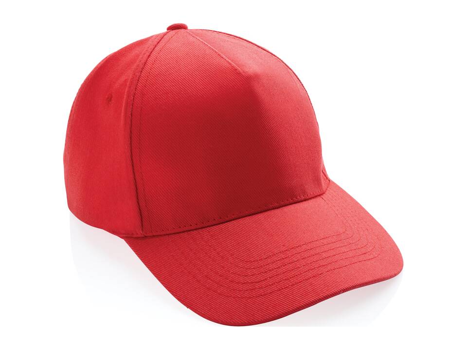Impact 5 panel 280gr recycled katoenen cap met AWARE™ tracer 6