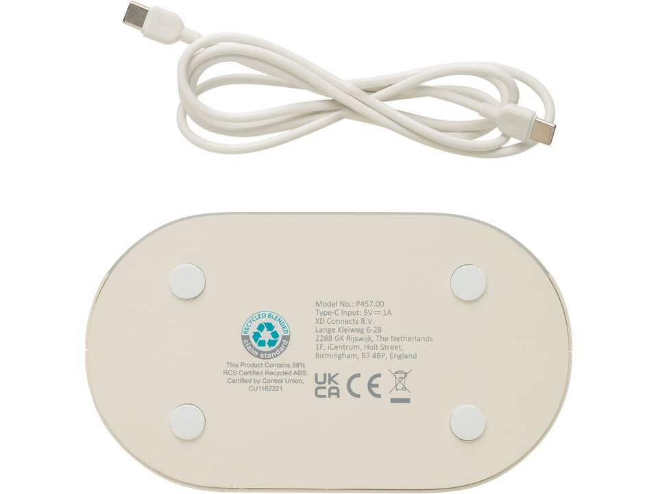 LumaRise RCS gerecycled plastic wekker met witte ruis 9