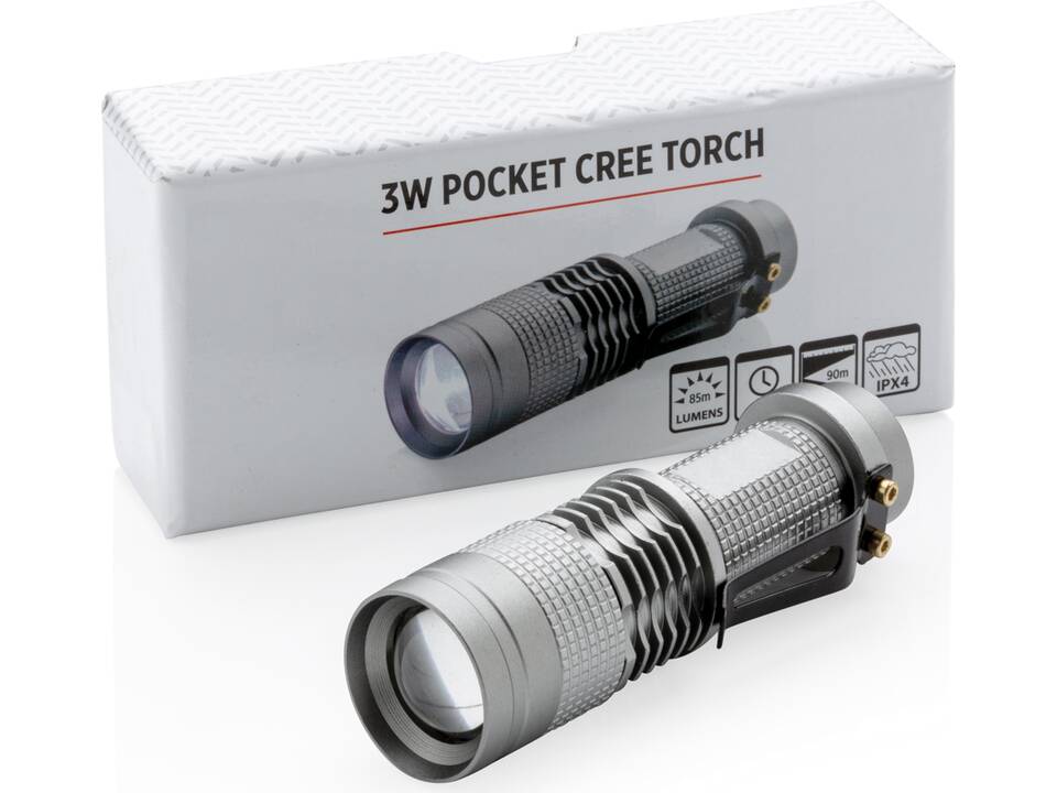 Krachtige 3W CREE LED zaklamp - Compact 19
