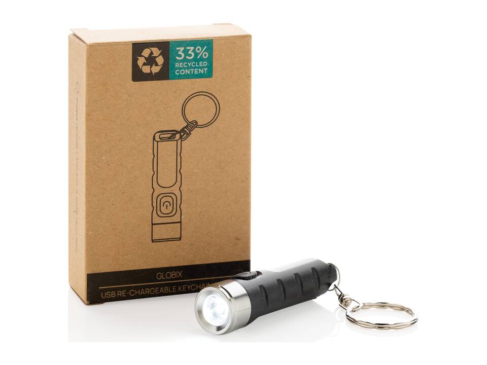 Globix RCS gerecycled plastic USB oplaadbare zaklamp 9