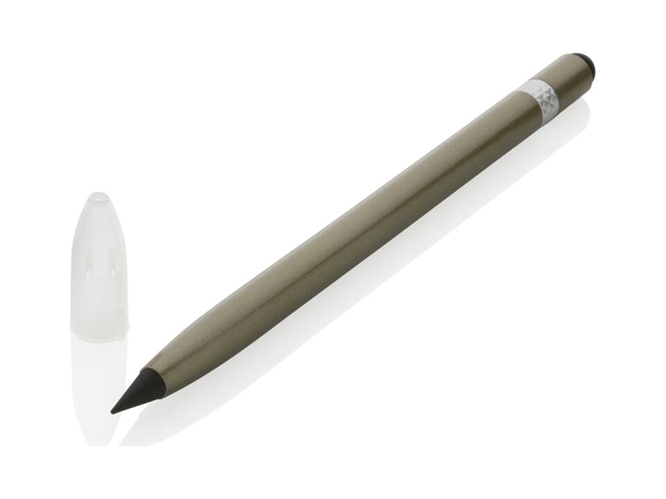 Aluminium inktloze pen potlood met gum 21