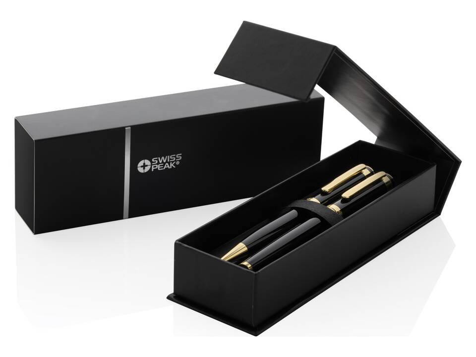 Swiss Peak Luca RCS recycled brass deluxe pen set 10