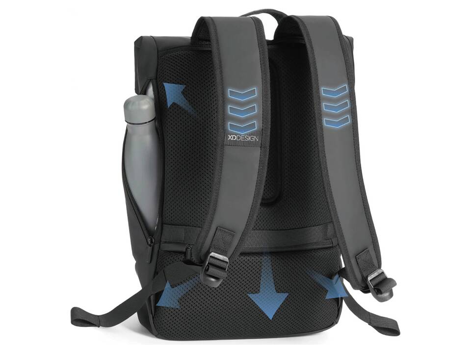 Urban water-resistant flap-top rugzak 18