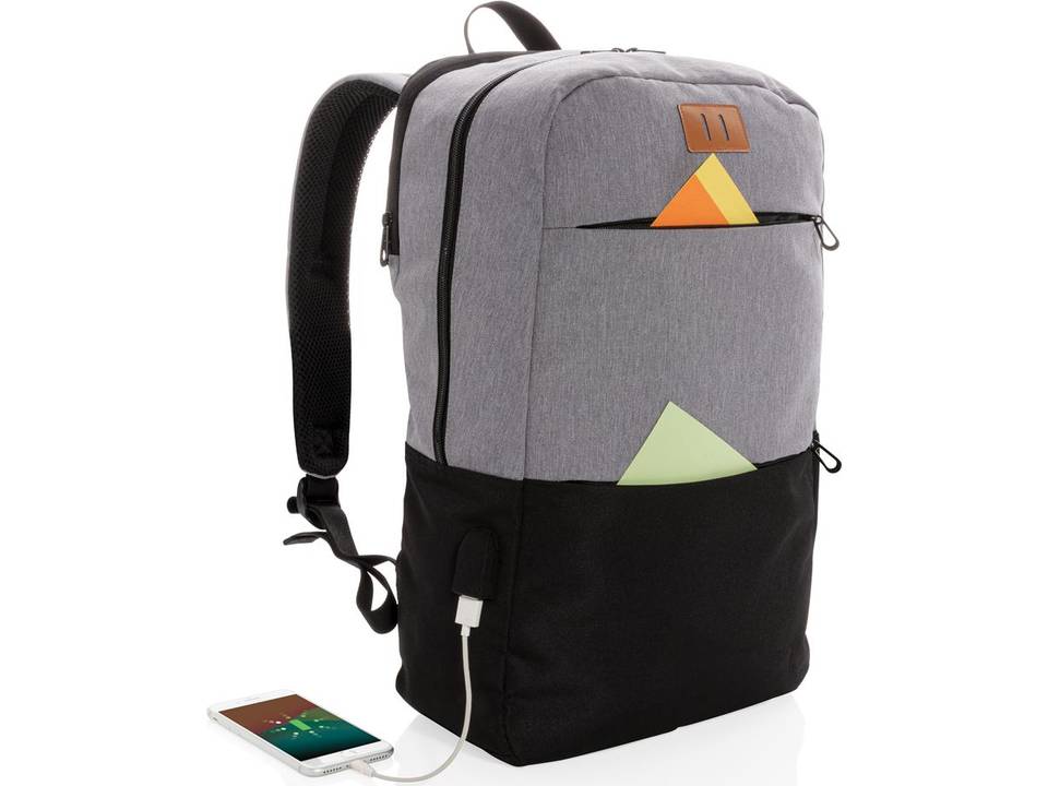 Modern 15.6" USB & RFID laptop rugzak PVC vrij 5