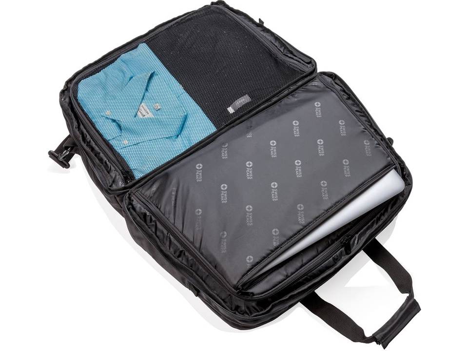 Swiss Peak RFID weekendtas met koffer opening 3