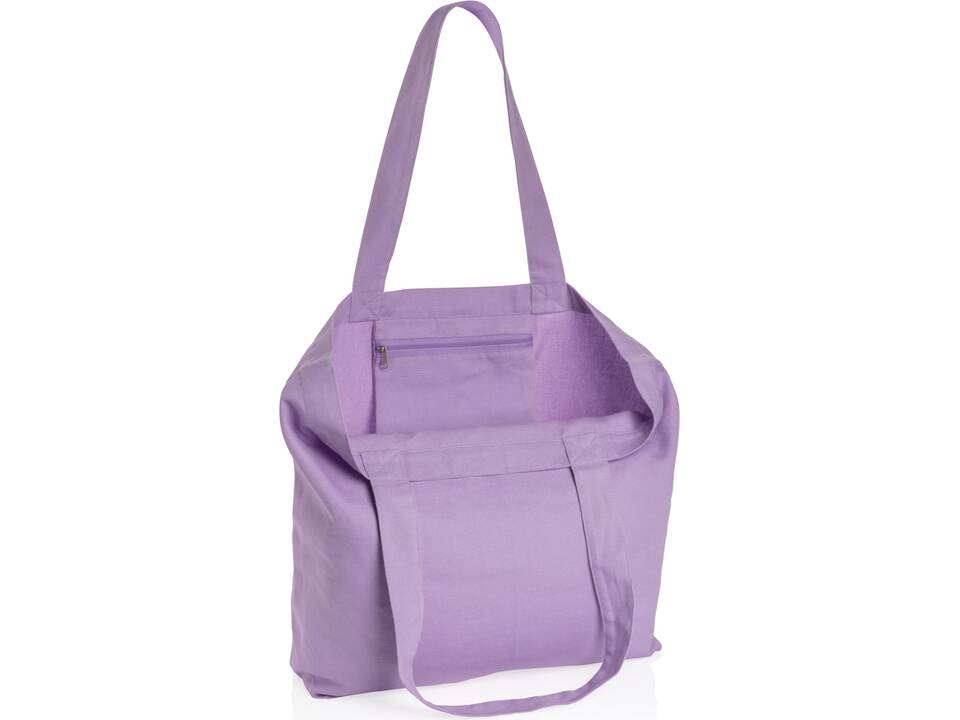Impact Aware™ recycled canvas shopper met vakje 240gsm 11