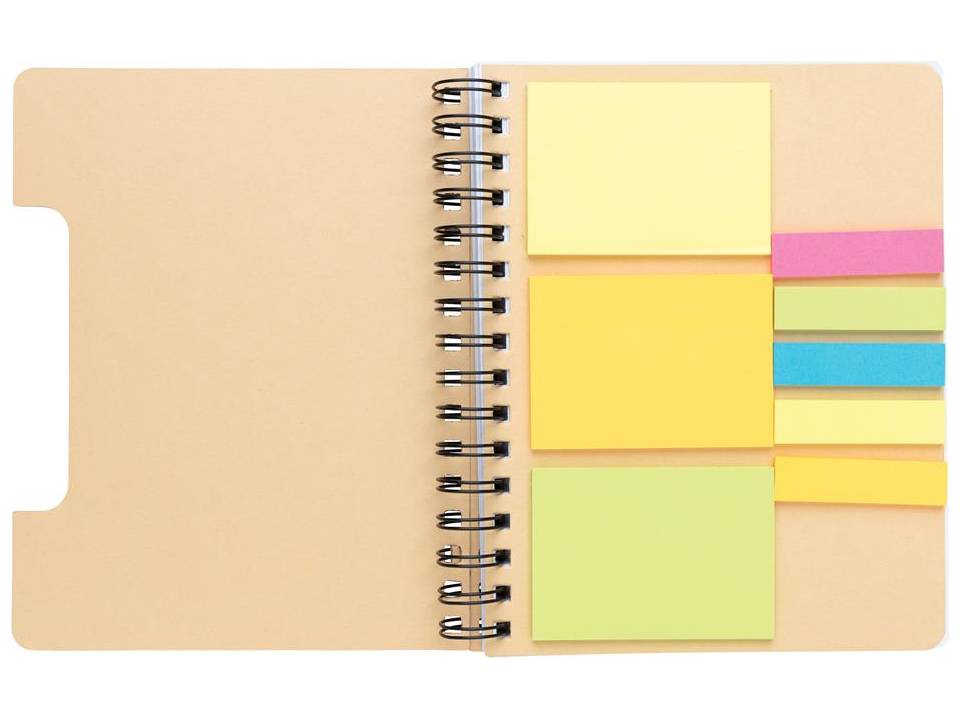 A5 Kraft spiraal notitieboek met memo's 5