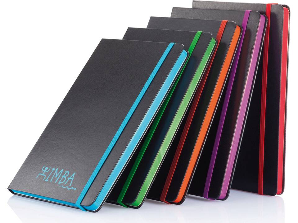 Deluxe hardcover A5 notitieboek met gekleurde zijde 16
