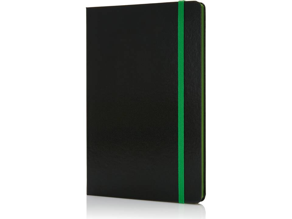 Deluxe hardcover A5 notitieboek met gekleurde zijde 18