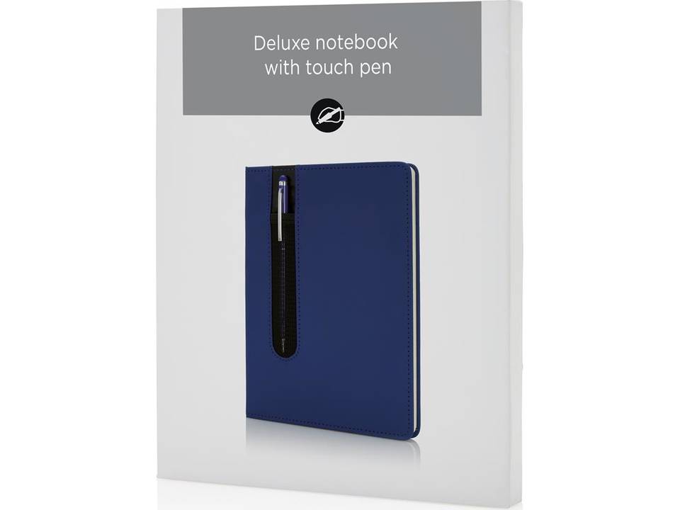 Standaard hardcover PU A5 notitieboek met stylus pen 3