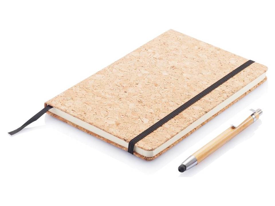 Kurken notitieboek met touchscreen pen 7