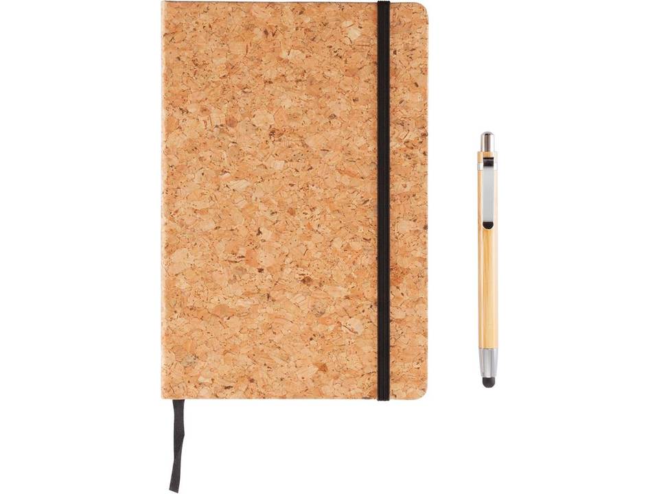 Kurken notitieboek met touchscreen pen 2