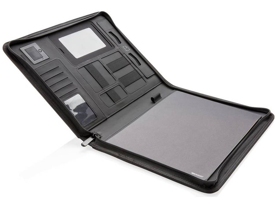 Luxe A4 portfolio met draadloze oplader voor smartphone 3