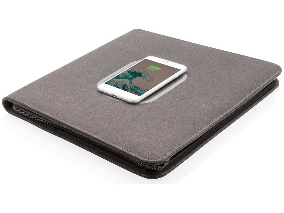 Luxe A4 portfolio met draadloze oplader voor smartphone 1