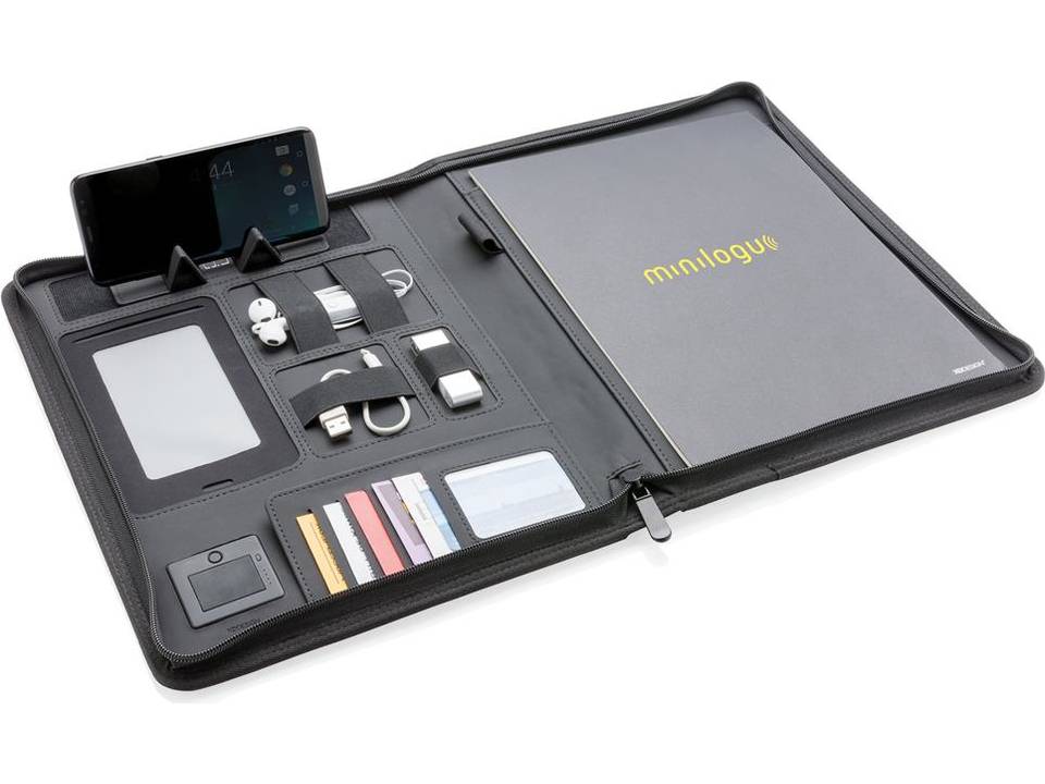 Luxe A4 portfolio met draadloze oplader voor smartphone 5