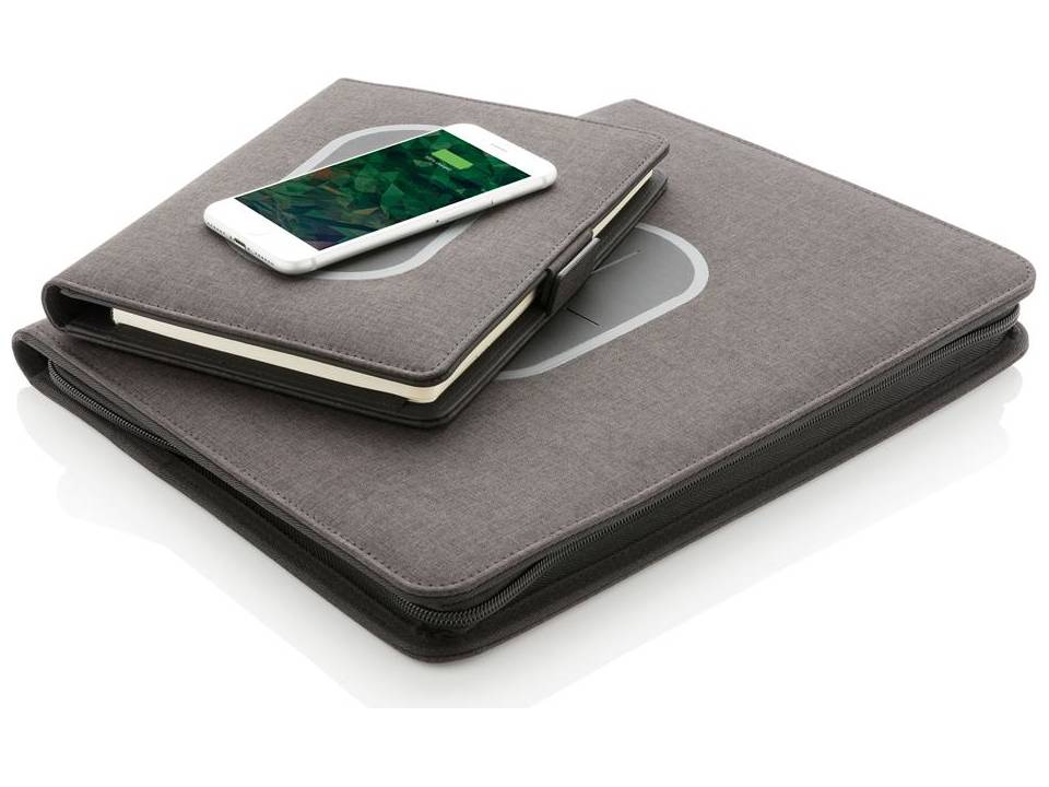 Luxe A4 portfolio met draadloze oplader voor smartphone 9