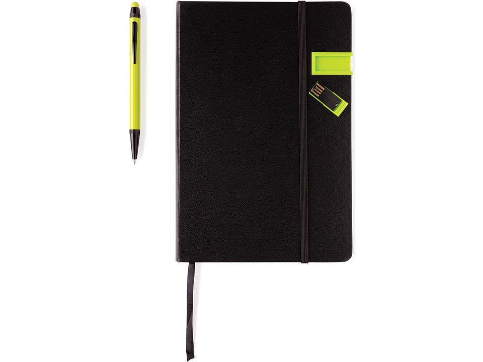 Deluxe data notitieboek met 8GB USB en touchscreen pen 7