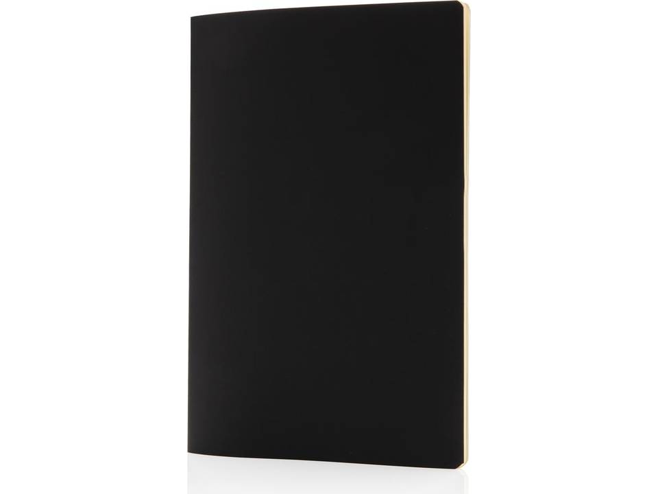 Softcover PU notitieboek met gekleurde accent rand 9