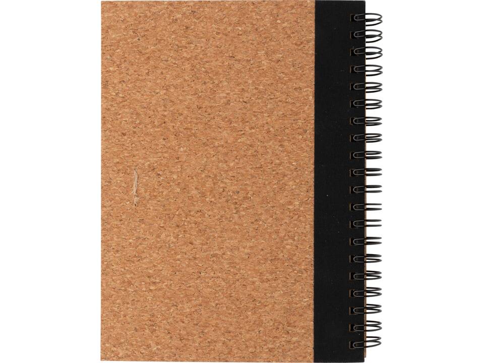 Kurk spiraal notitieboek met pen 4