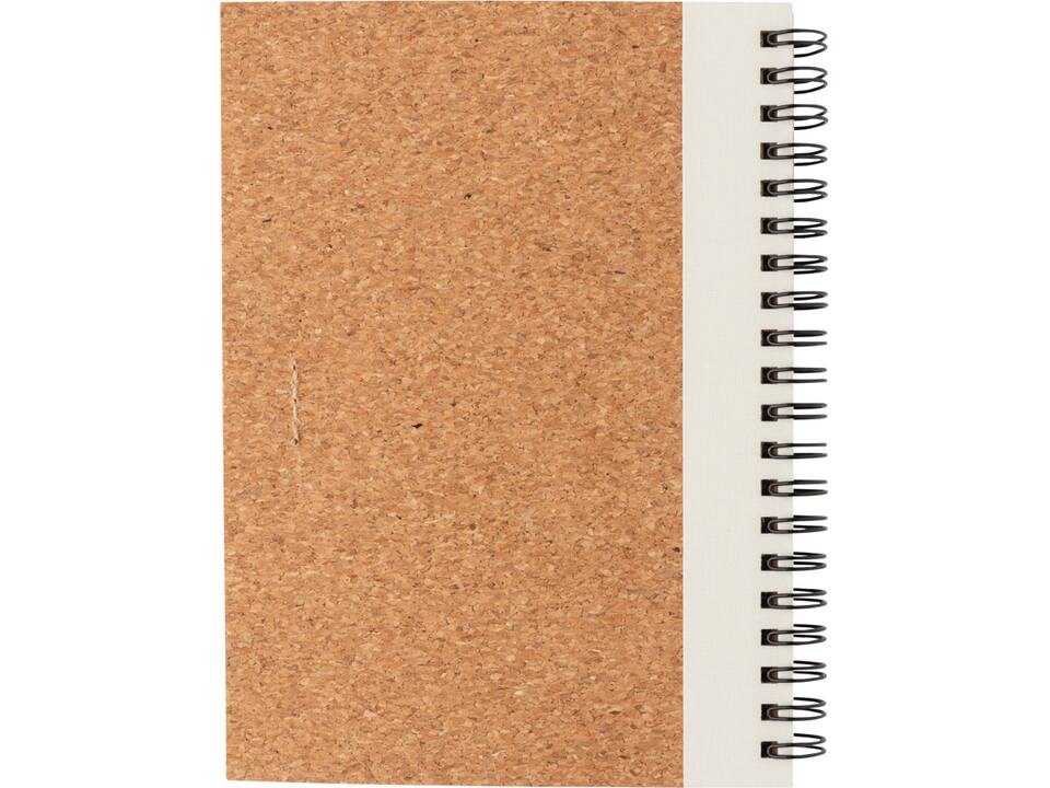 Kurk spiraal notitieboek met pen 12