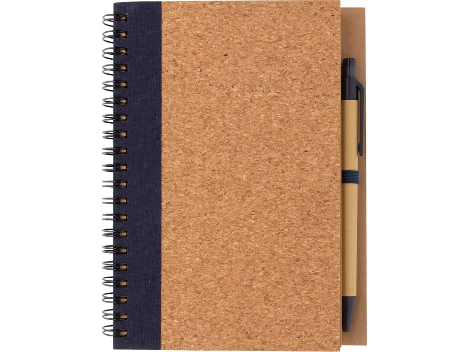 Kurk spiraal notitieboek met pen 17