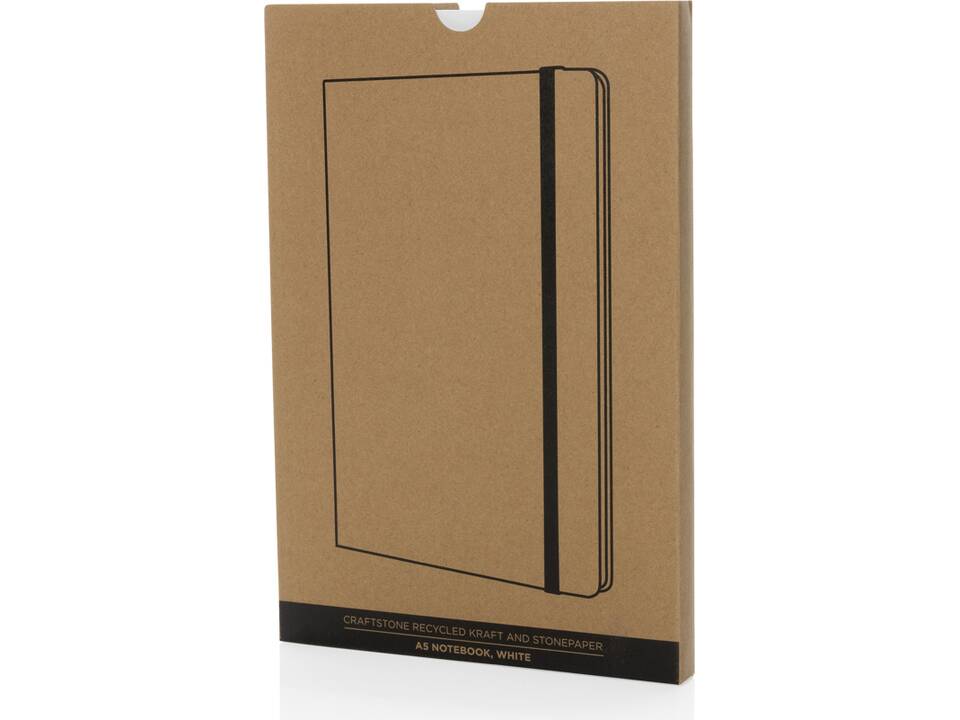 Craftstone A5 gerecycled kraft- en steenpapier notitieboek 18