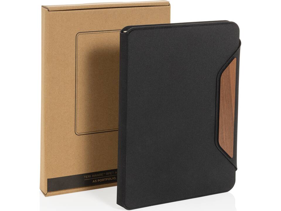 Teri AWARE™ RPET en walnoot A5-portfolio 9
