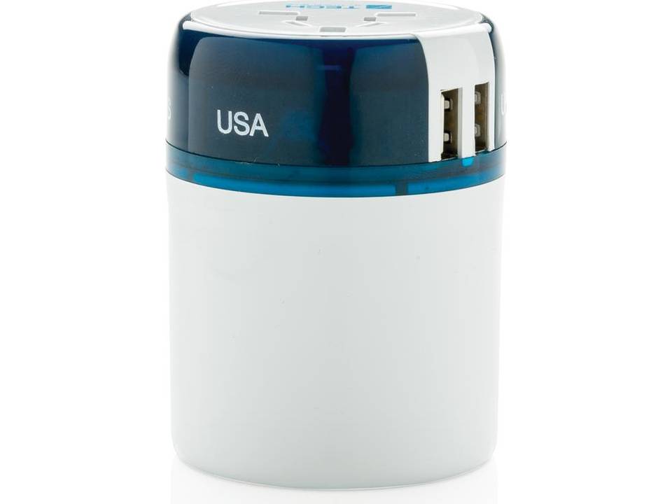 Travel Blue world travel adapter met 2 usb poorten 3