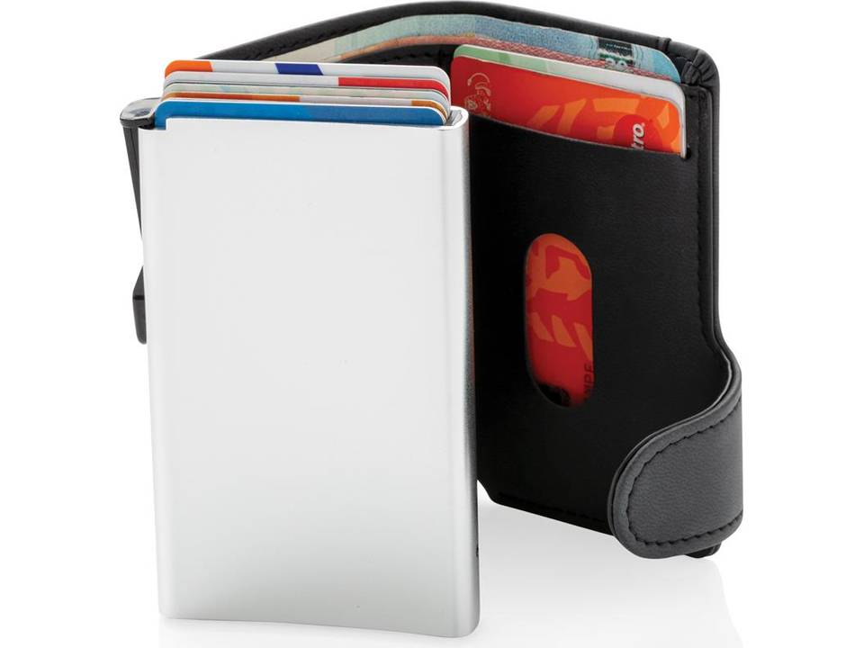 Standaard aluminium RFID kaarthouder met PU portemonnee 6