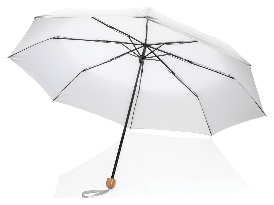 20.5" Impact AWARE™ RPET 190T pongee bamboe miniparaplu 21