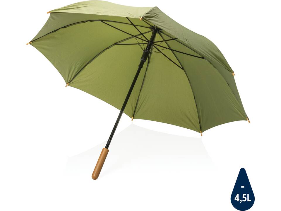 20.5" Impact AWARE™ RPET 190T pongee bamboe miniparaplu 2