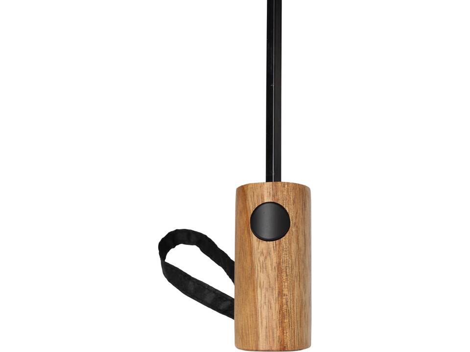 Kaycey 21" AWARE™ RPET Acaciahouten mini auto open paraplu 5