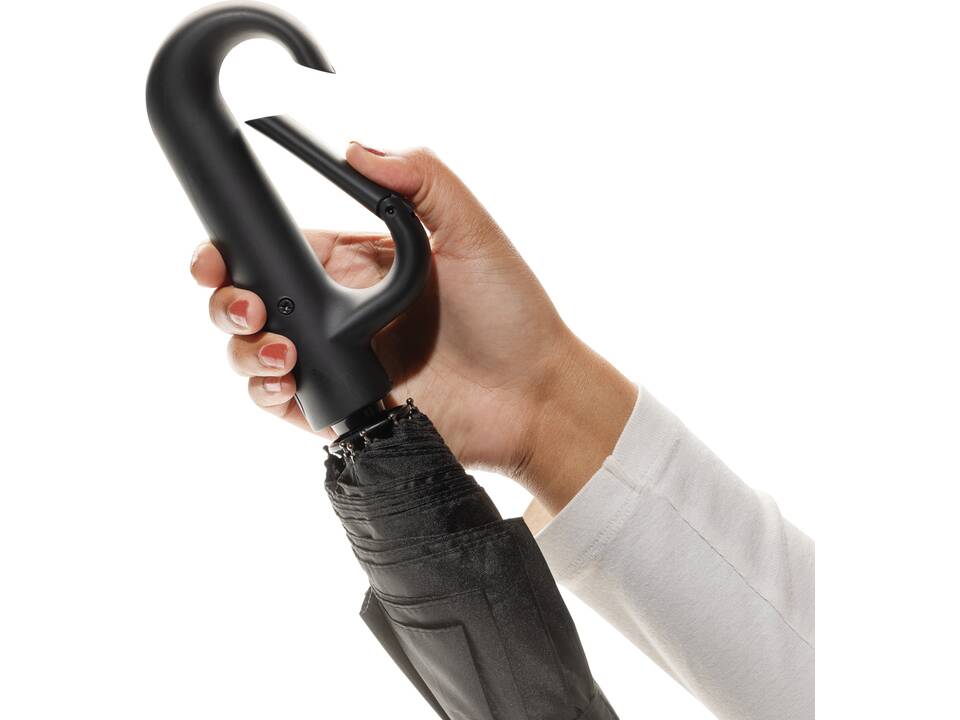 Yara 21" AWARE™ RPET paraplu in unikleur met karabijn hendel 5