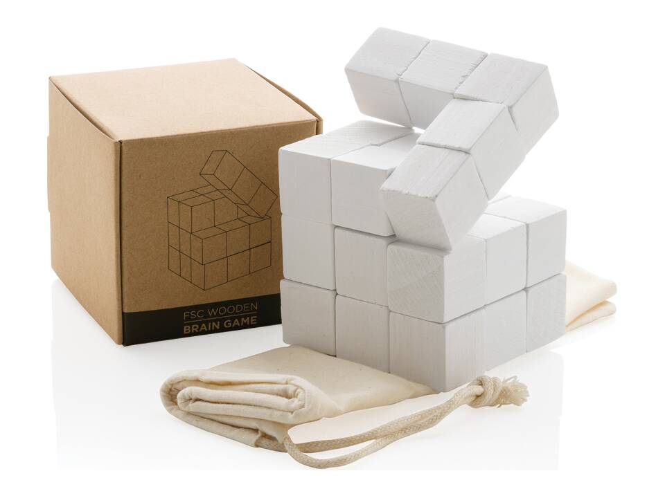 FSC®Houten breinbreker met canvas zakje 6