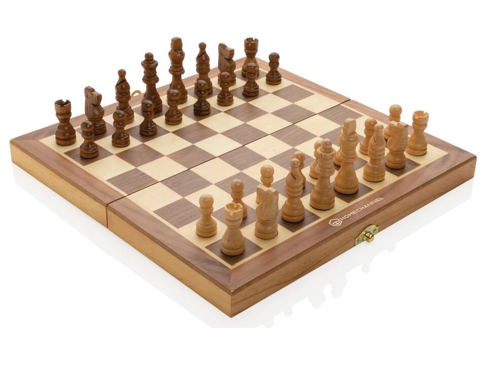 FSC® Luxe houten opvouwbaar schaakspel 7