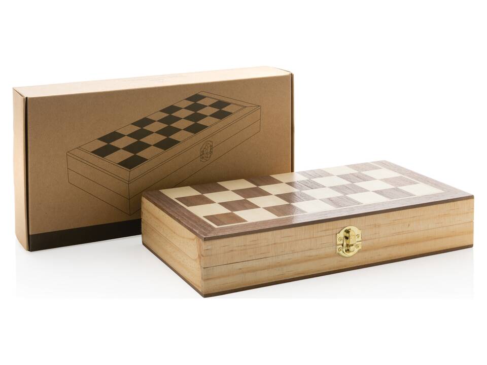 FSC® Luxe houten opvouwbaar schaakspel 9