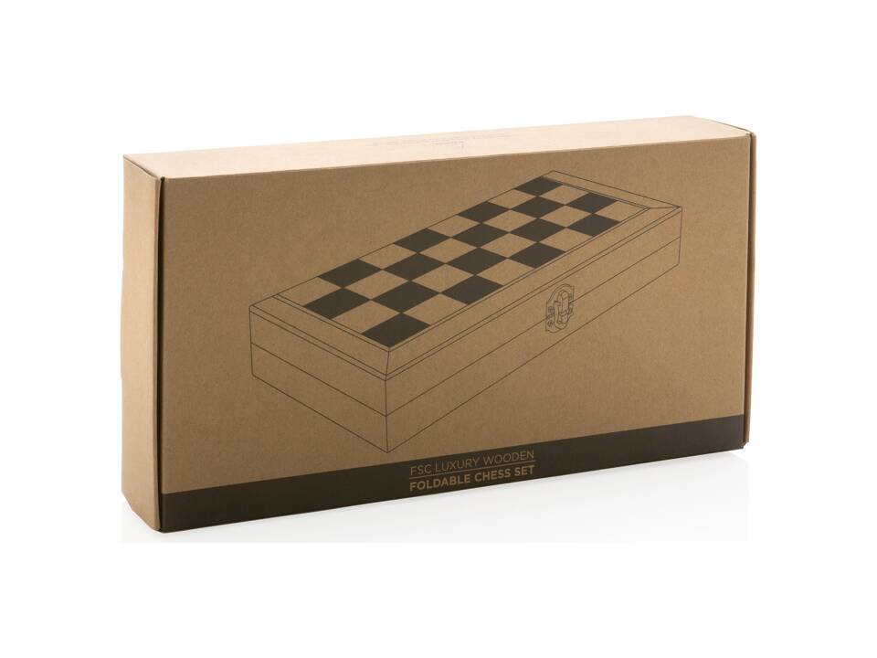 FSC® Luxe houten opvouwbaar schaakspel 10