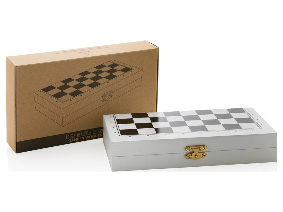 FSC® Deluxe 3-in-1 bordspel in doos 12