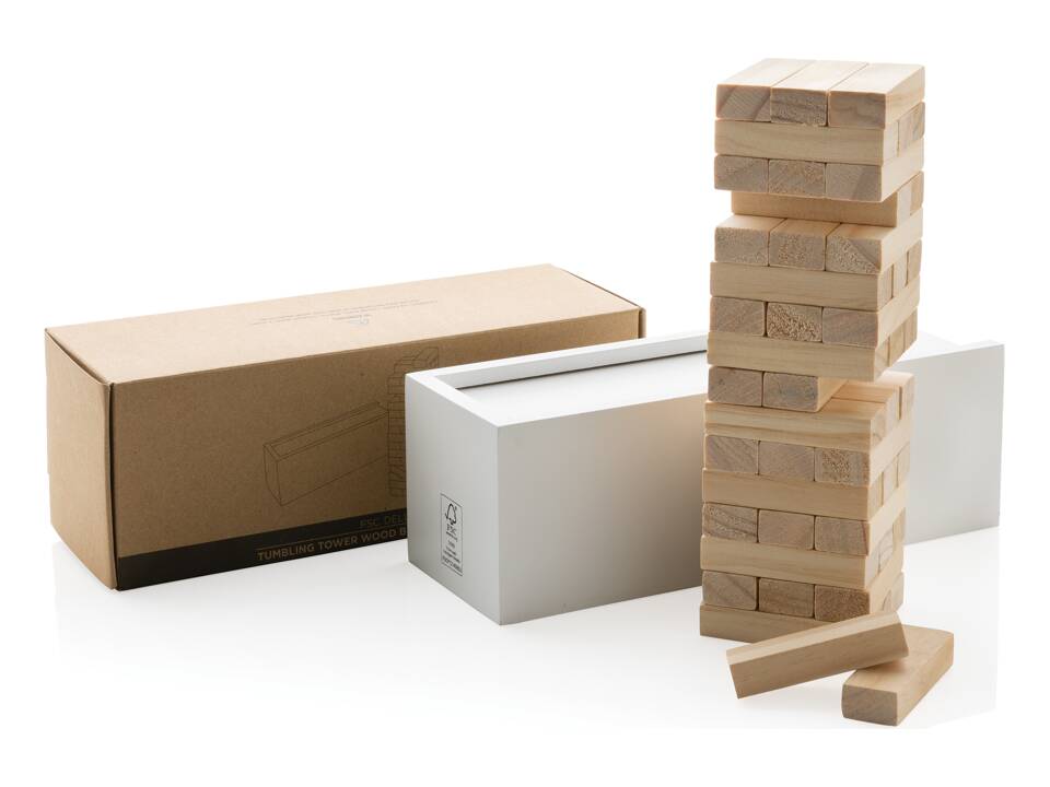 FSC® Deluxe houten tuimeltoren stapelspel 7