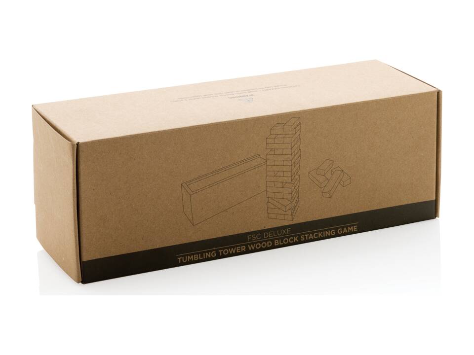 FSC® Deluxe houten tuimeltoren stapelspel 8