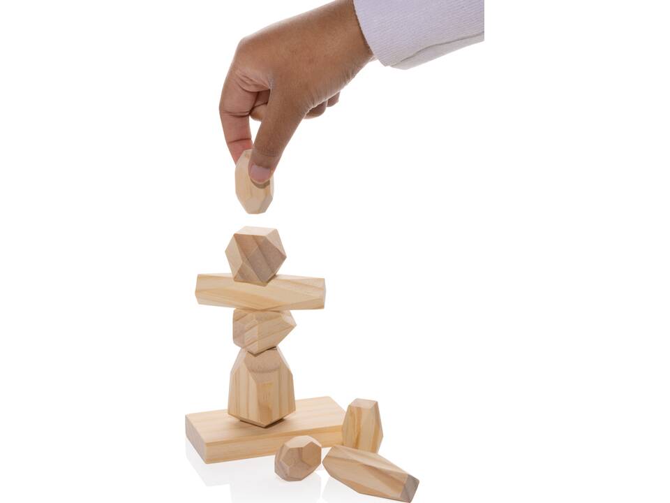 Ukiyo Crios houten balanceerstenen in zakje 2