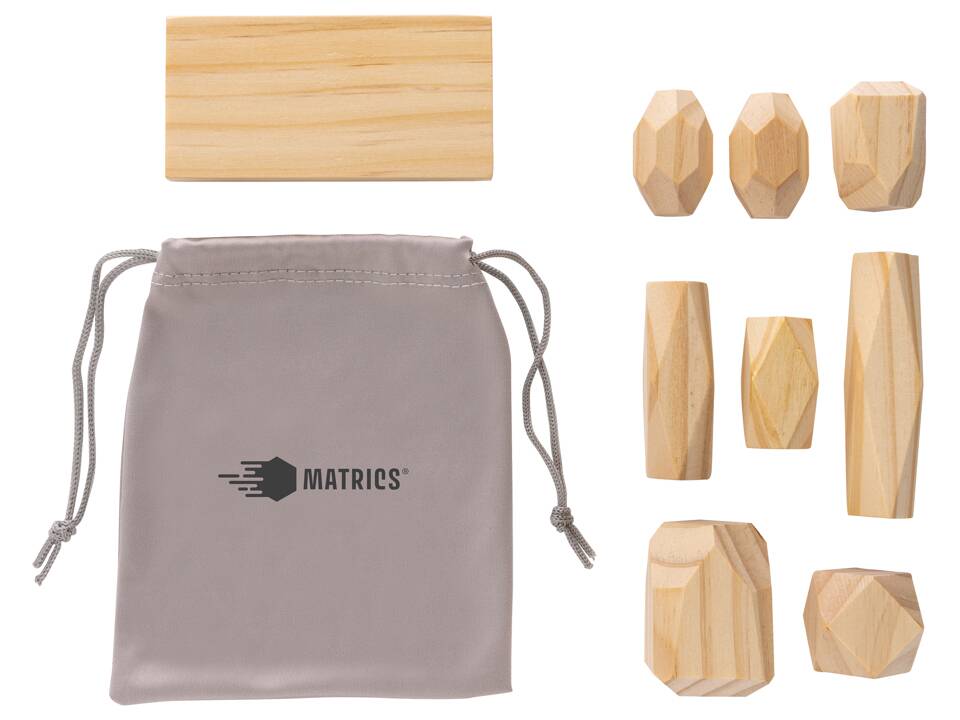 Ukiyo Crios houten balanceerstenen in zakje 5