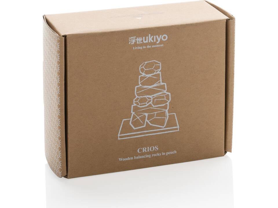 Ukiyo Crios houten balanceerstenen in zakje 7