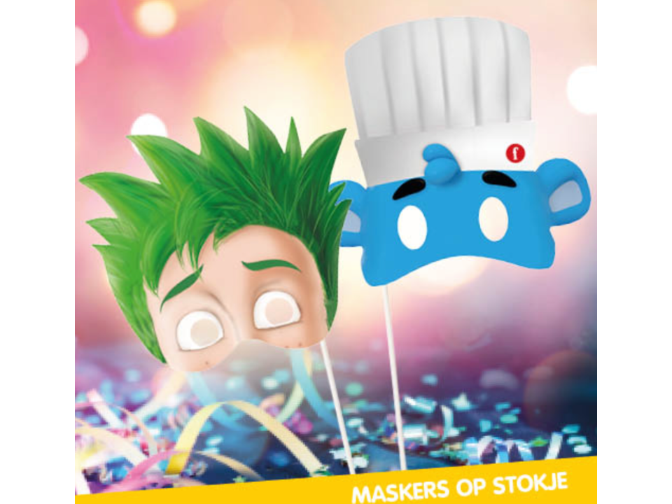 Maskers op een stokje 1