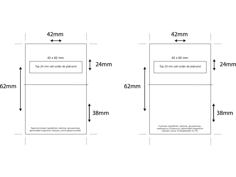 Promo pepermunt- of fruitrolletje 2