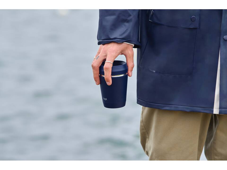 Topl Recycled Staal To Go beker gepatenteerd 360 Lid 235ml 12