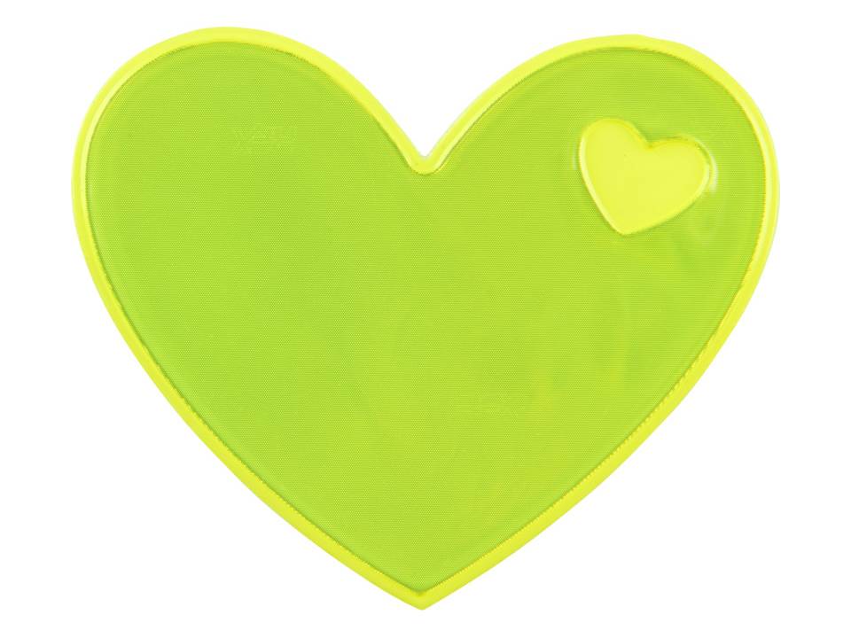 Reflecterende sticker hart voor kleding, pet, fiets of tas 2