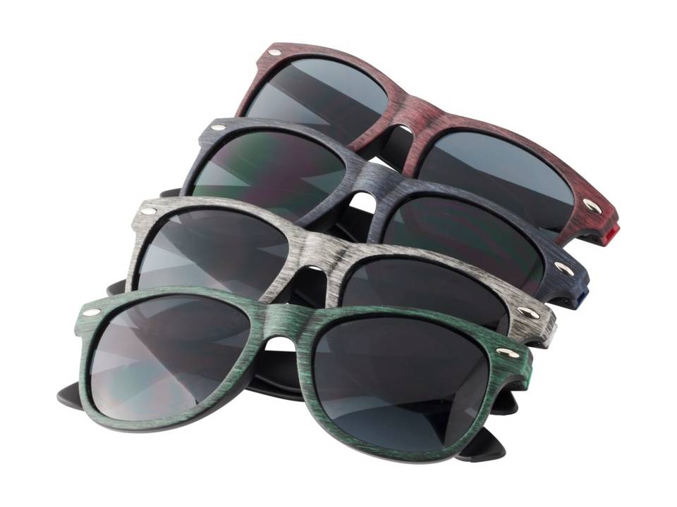 Retro zonnebril met gemêleerde afwerking