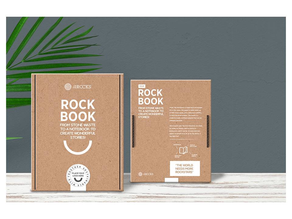 Rockbook notitieboek gemaakt van steenafval 1